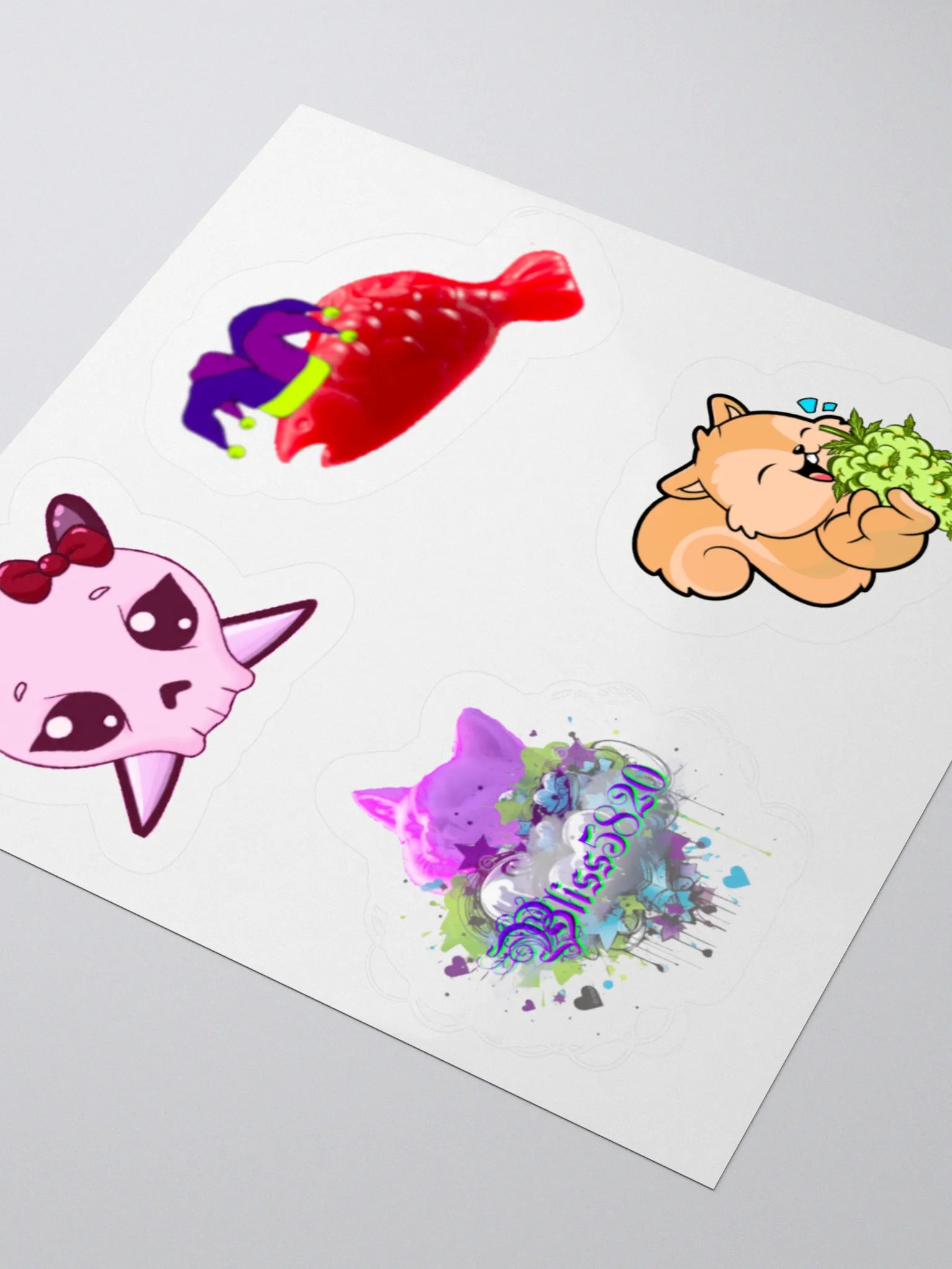 Whimsical Cartoon Kiss Cut Sticker Pack product image (9)