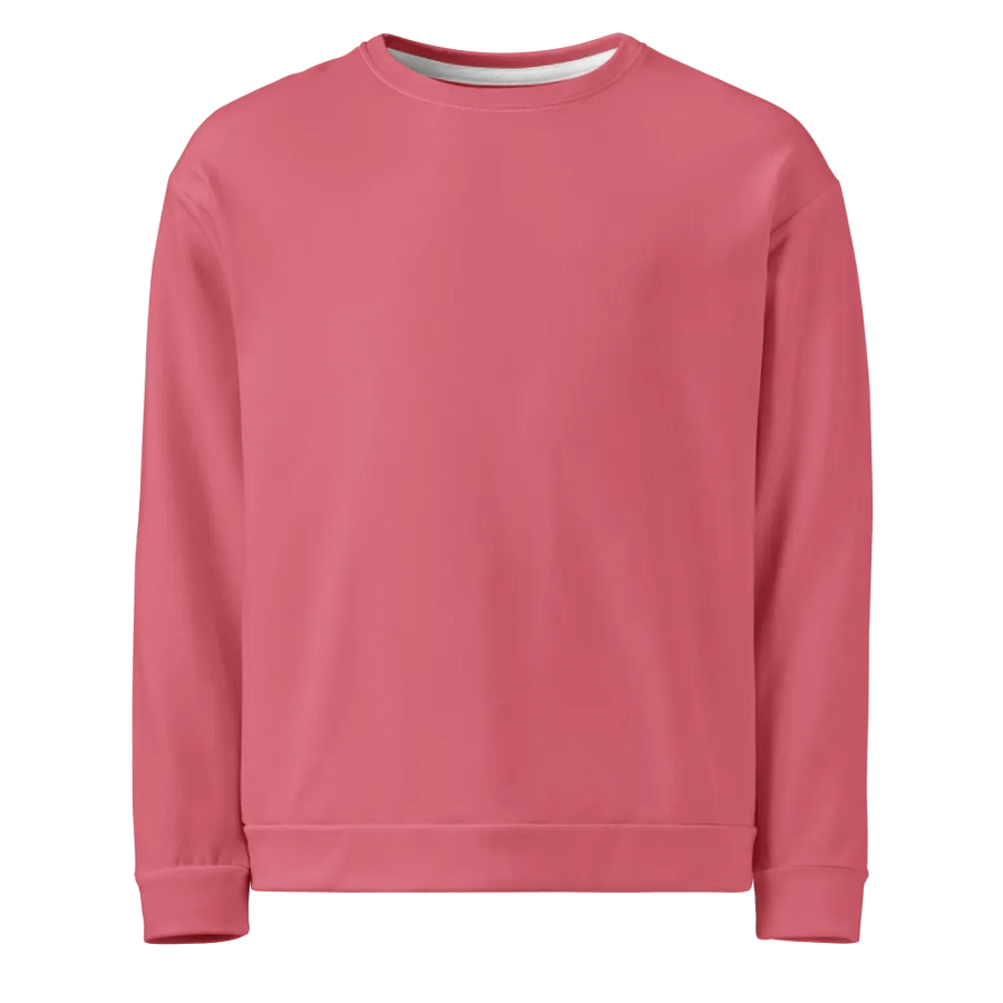 Plain Muted Rosy Pink Light Summer Unisex Recycled Polyester Heavyweight Premium Sweatshirt by Treasure Pie product image (1)