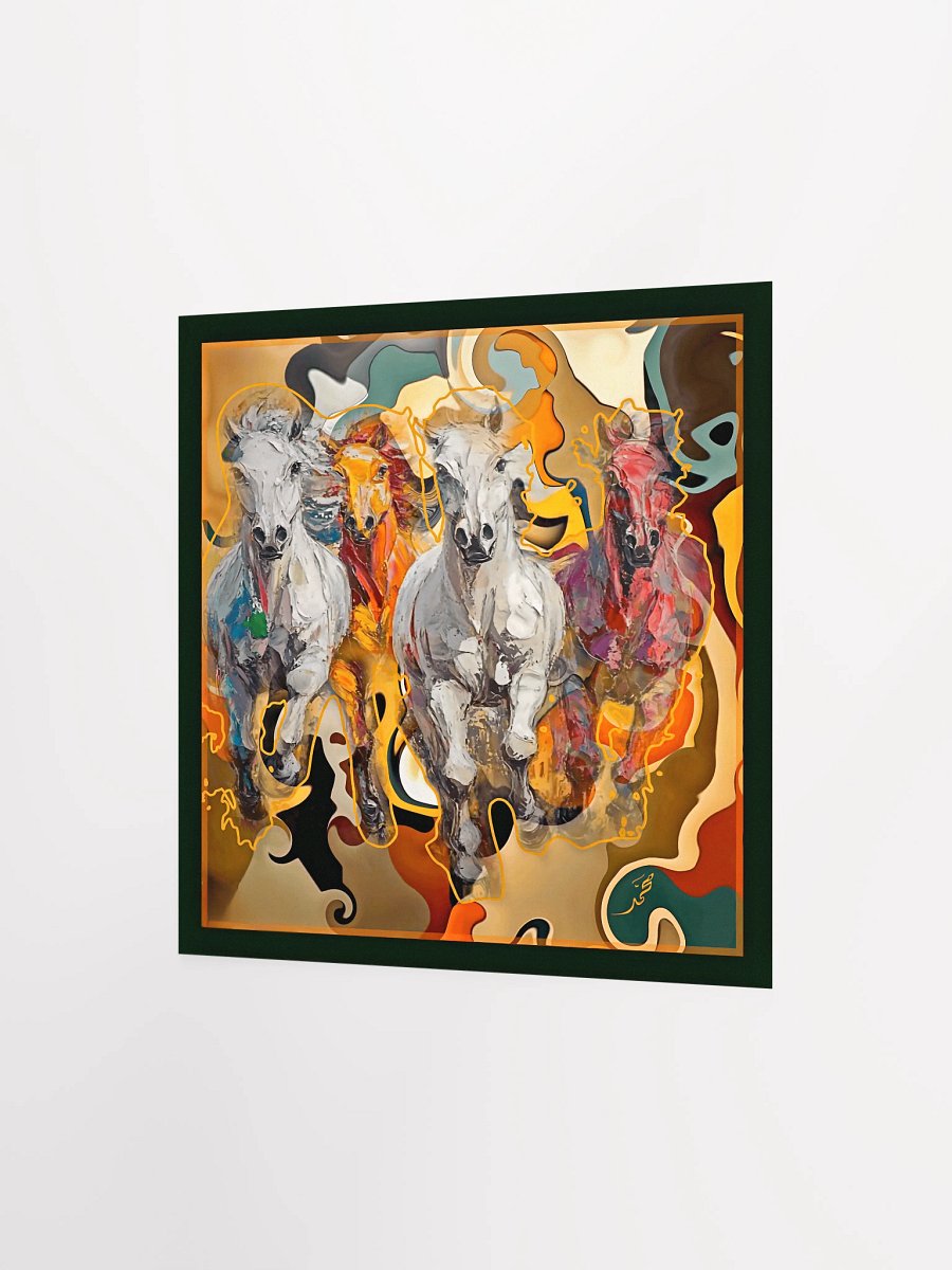 Vibrant Motion: Horse-Inspired Matte Poster product image (9)