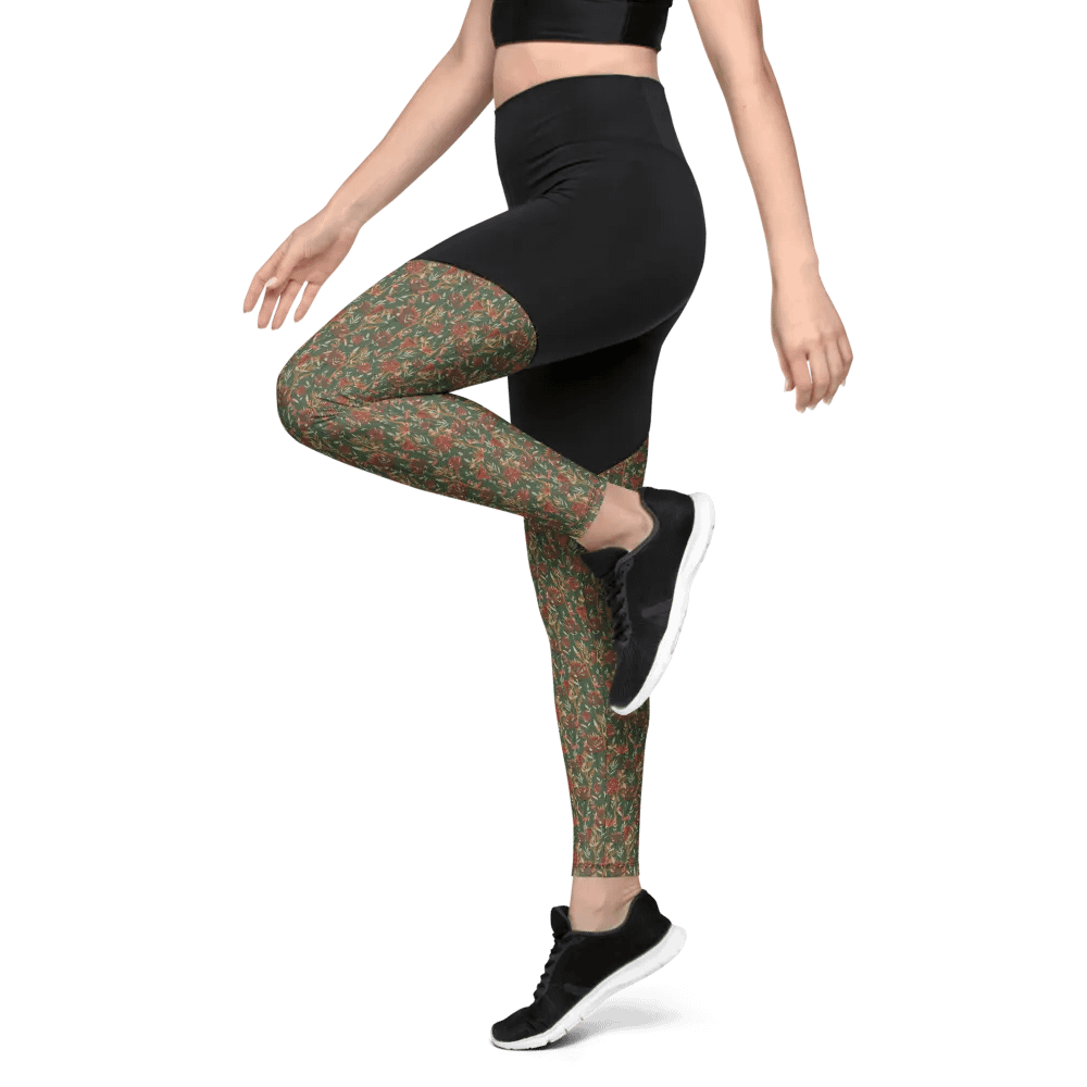 Brown All-Over Print Sports Leggings product image (10)