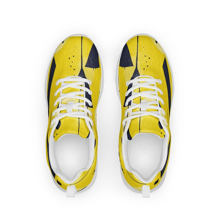 Yellow Abstract Men's Athletic Shoes #560 product image (1)