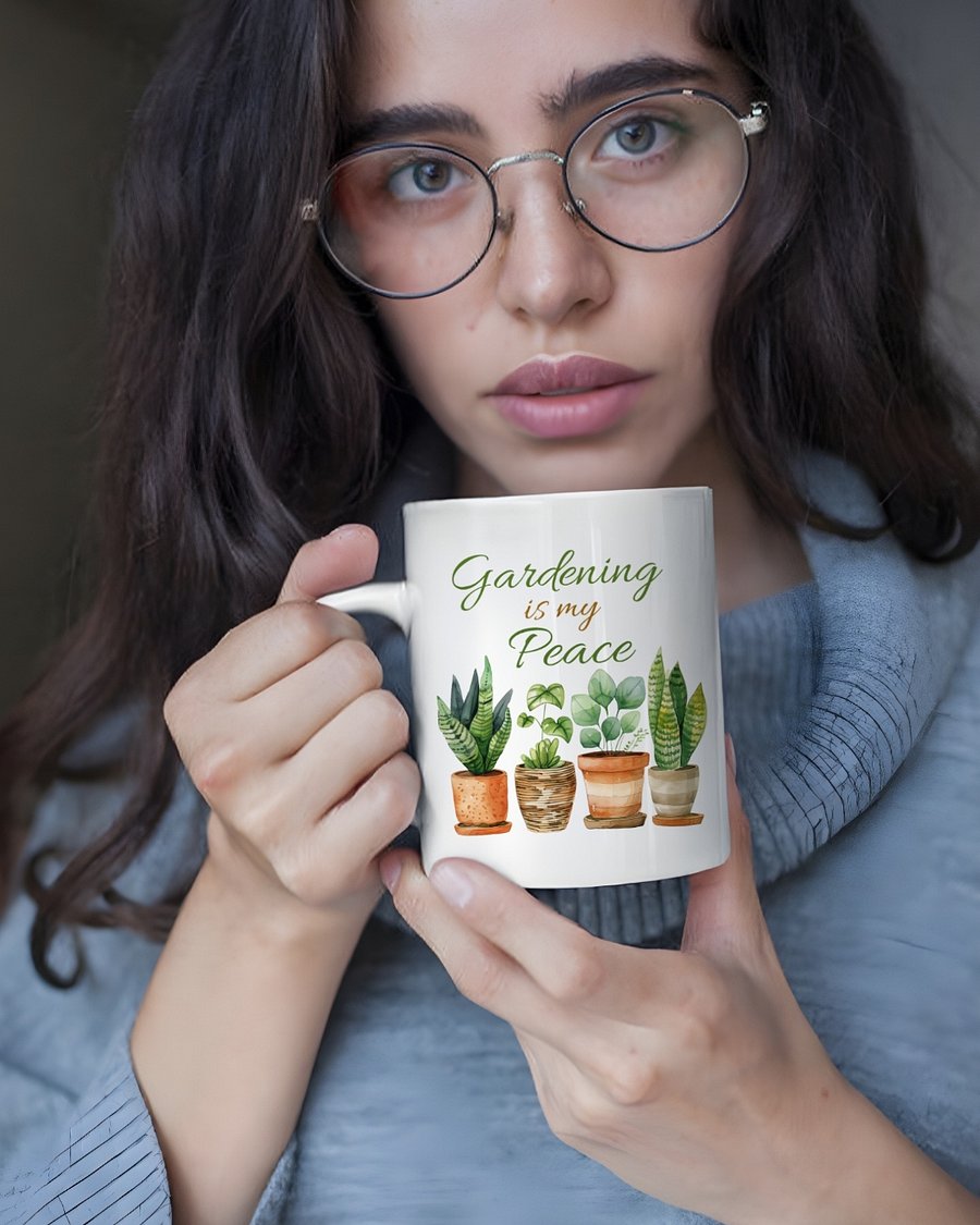 Gardening is My Peace Coffee Mug (White) product image (1)
