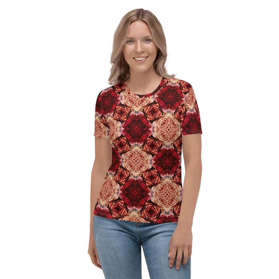 Rose Bouquet Women's Crew Neck T-Shirt product image (2)