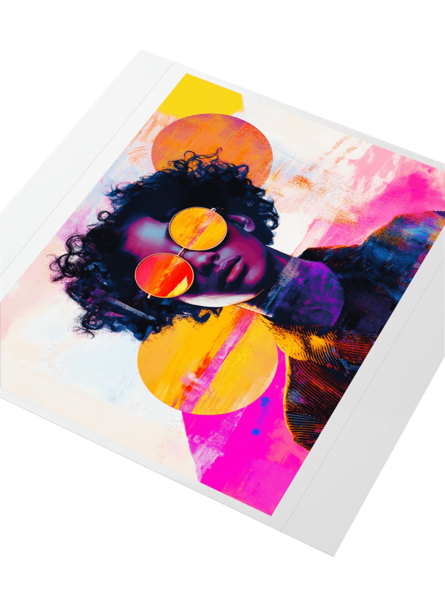 Sunset Sunglasses Sticker Neon Pop Art Portrait product image (3)
