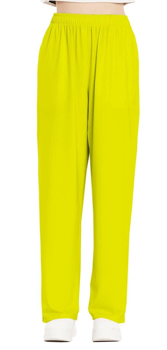 Plain Color Yellow Wide-Leg Pants product image (2)