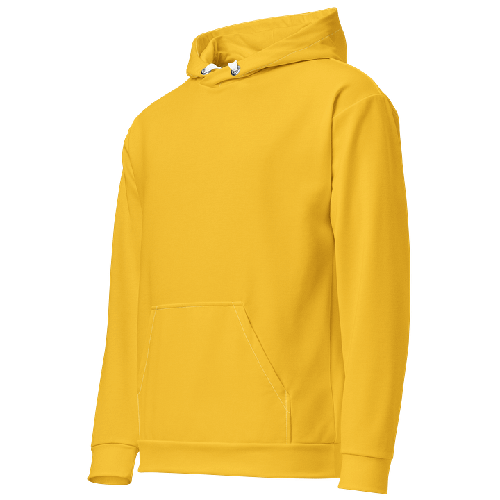 Mustard Yellow Solid Color Eco Friendly Pullover Unisex Hoodie product image (2)