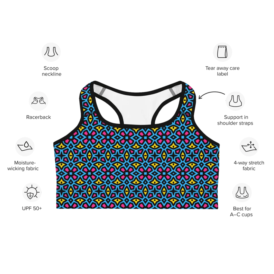 Pan Abstract (2) - Sports Bra product image (7)