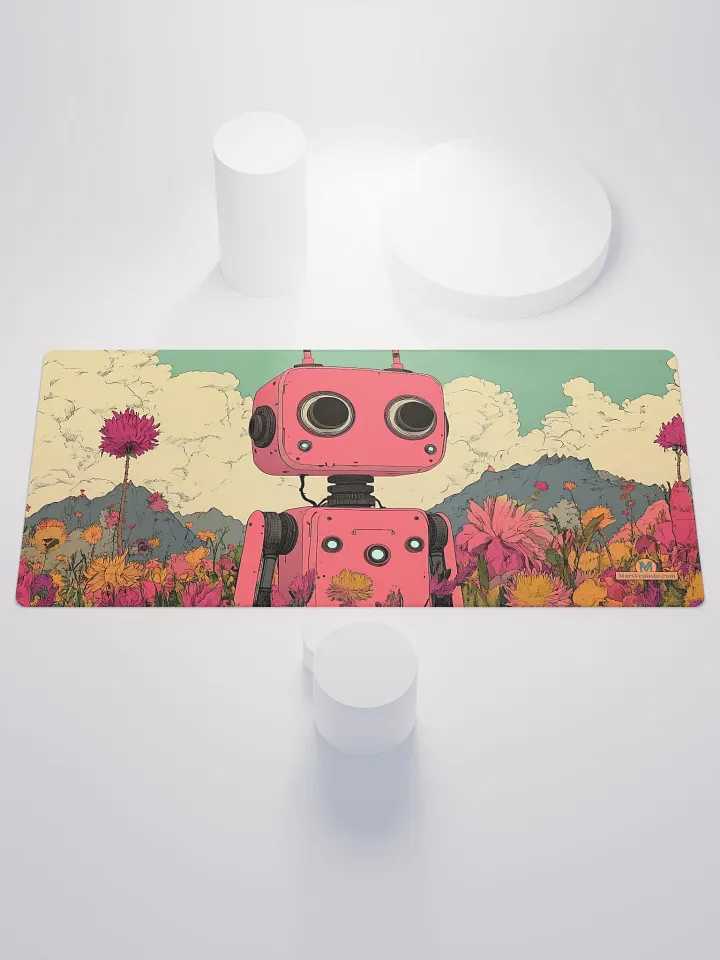 Retro Bot in Bloom: Pop-Art Gaming Pad product image (1)