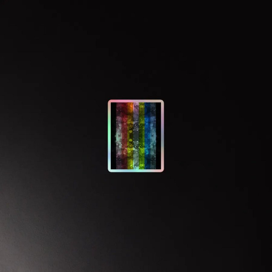 Queer Pride Flag Sticker (Textured Variation) product image (4)