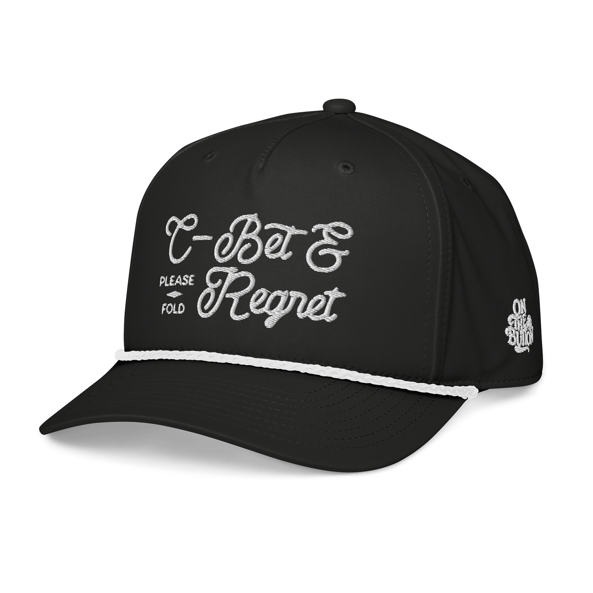 'C-Bet & Regret' 3D Puff Embroidered Rope Hat product image (7)