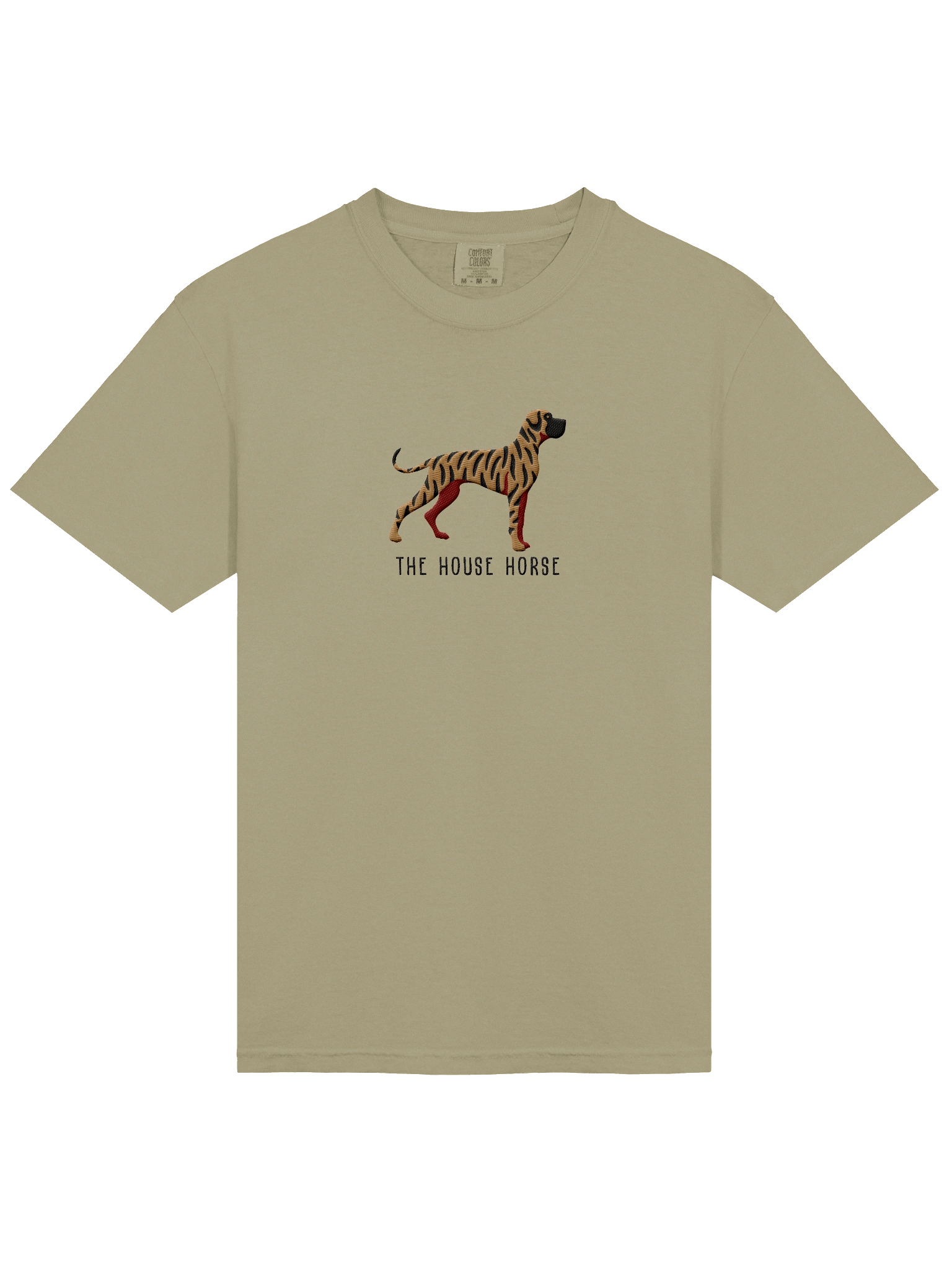 The House Horse T-Shirt(Embroidered) of a Great Dane(Brindle) product image (13)