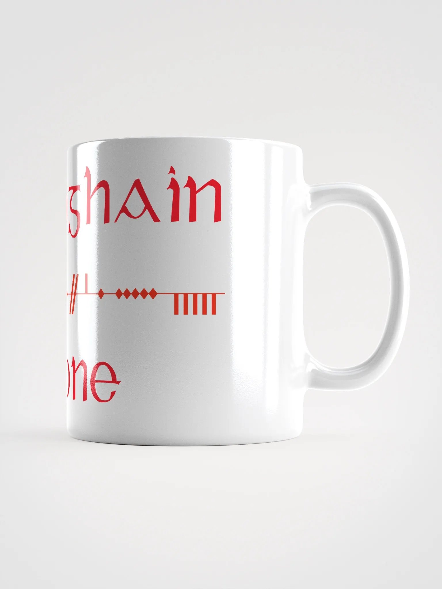 Tyrone/Tír Eoghain, Scholastic style ogham Mug product image (1)