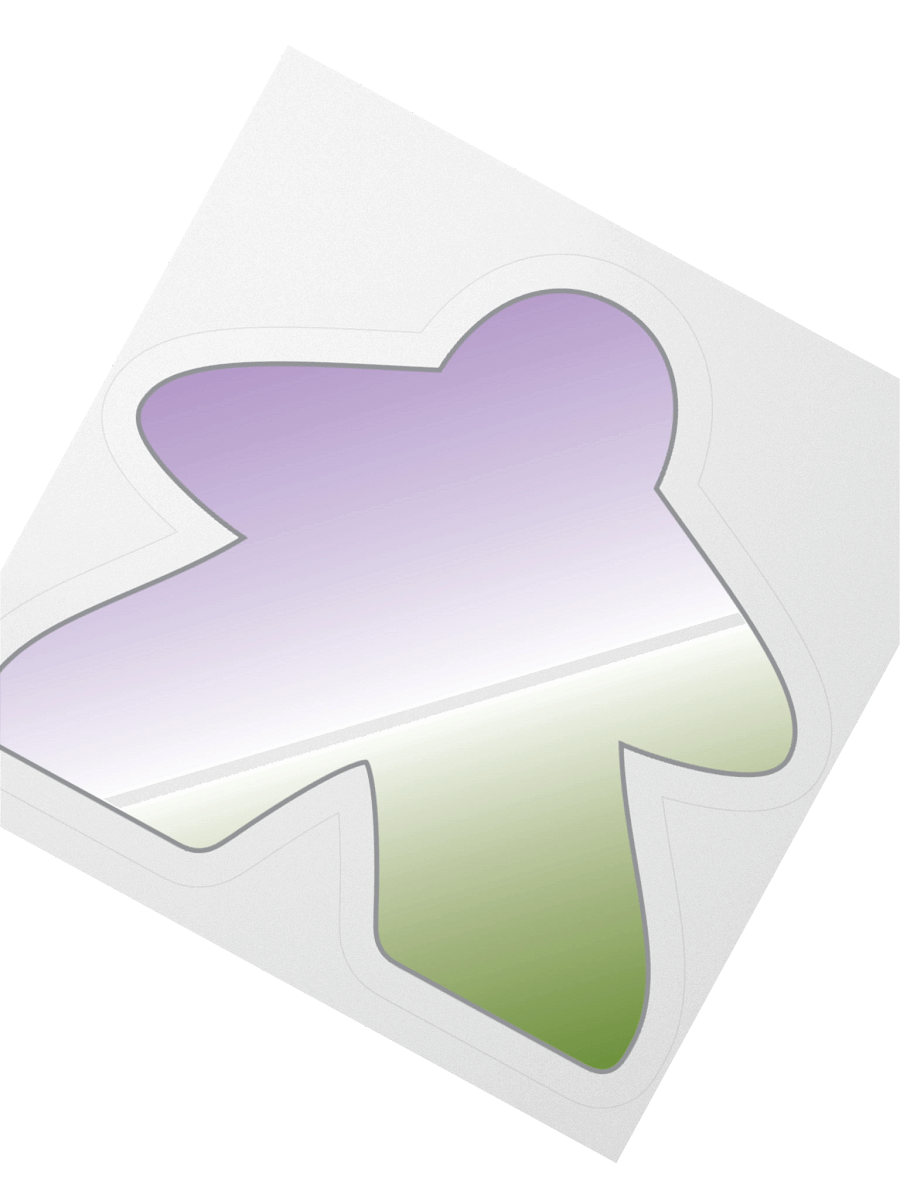 Genderqueer Pride Gradient Meeple Sticker product image (6)