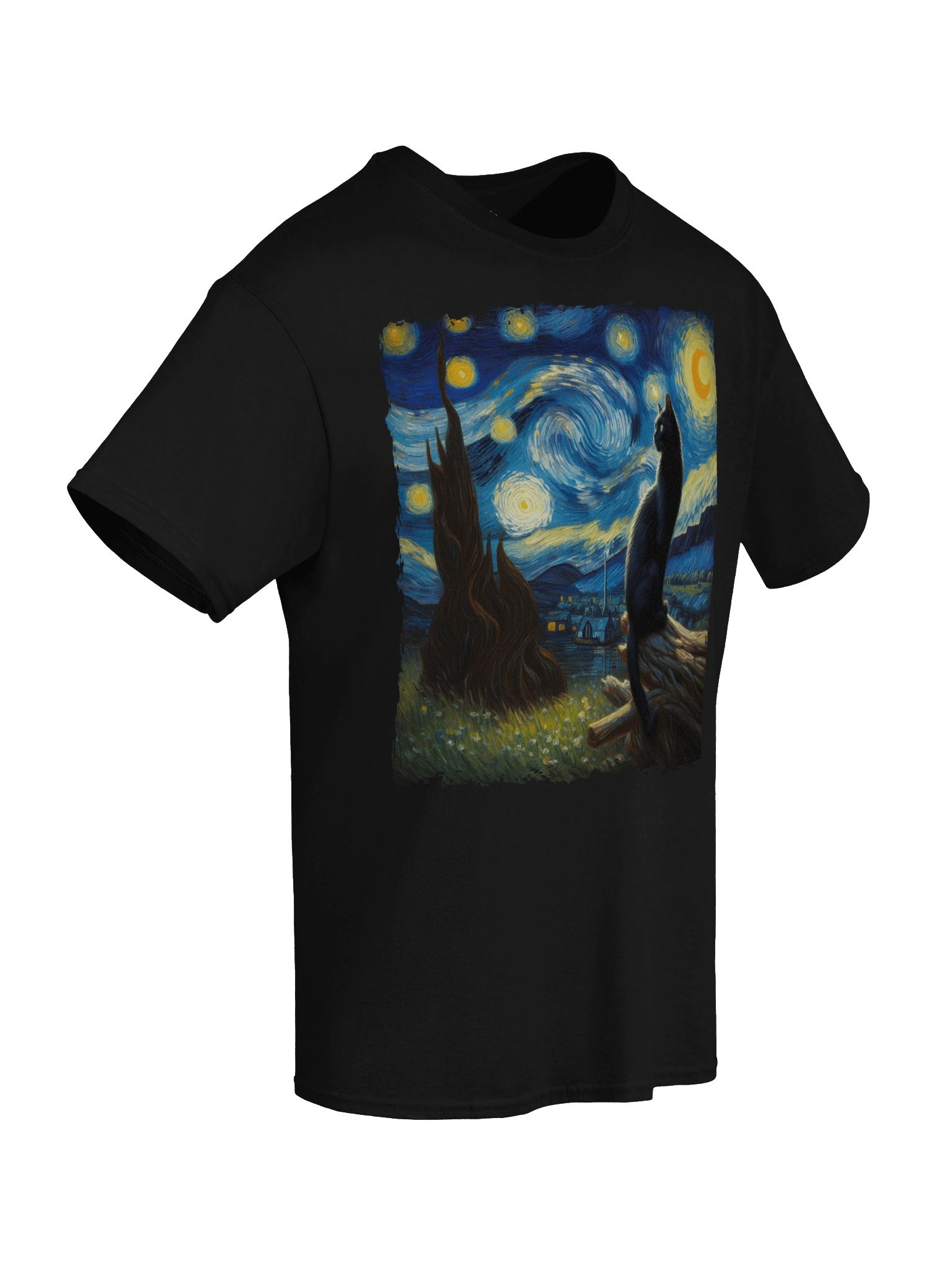 BLACK CAT STARRY NIGHT T-SHIRT product image (88)