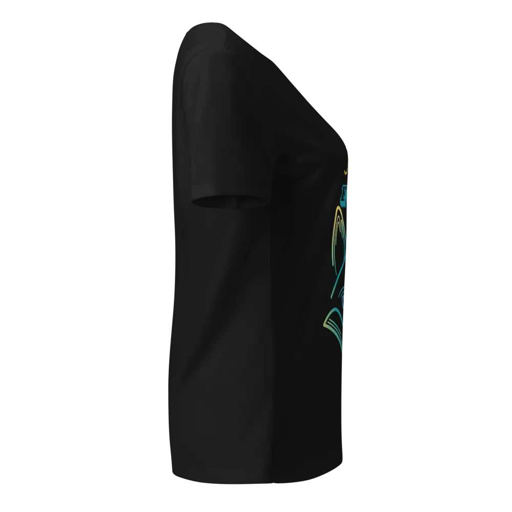 Kit Fam Fitted Fox V-Neck Tee product image (15)
