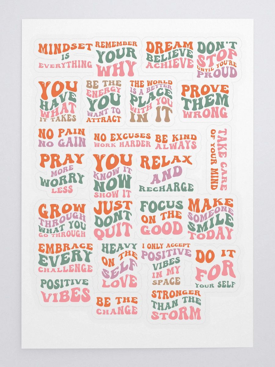 Typographical Motivational Sticker Sheet product image (3)