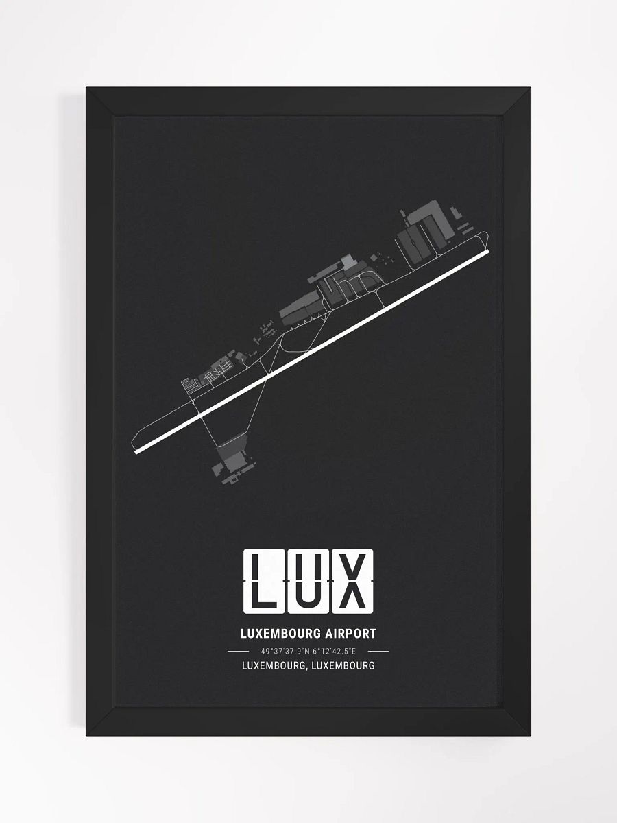 Framed Airport LUX Premium Map On Matt Paper product image (1)