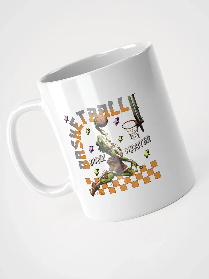 Basketball Dunk Master Frog White Glossy Mug product image (2)