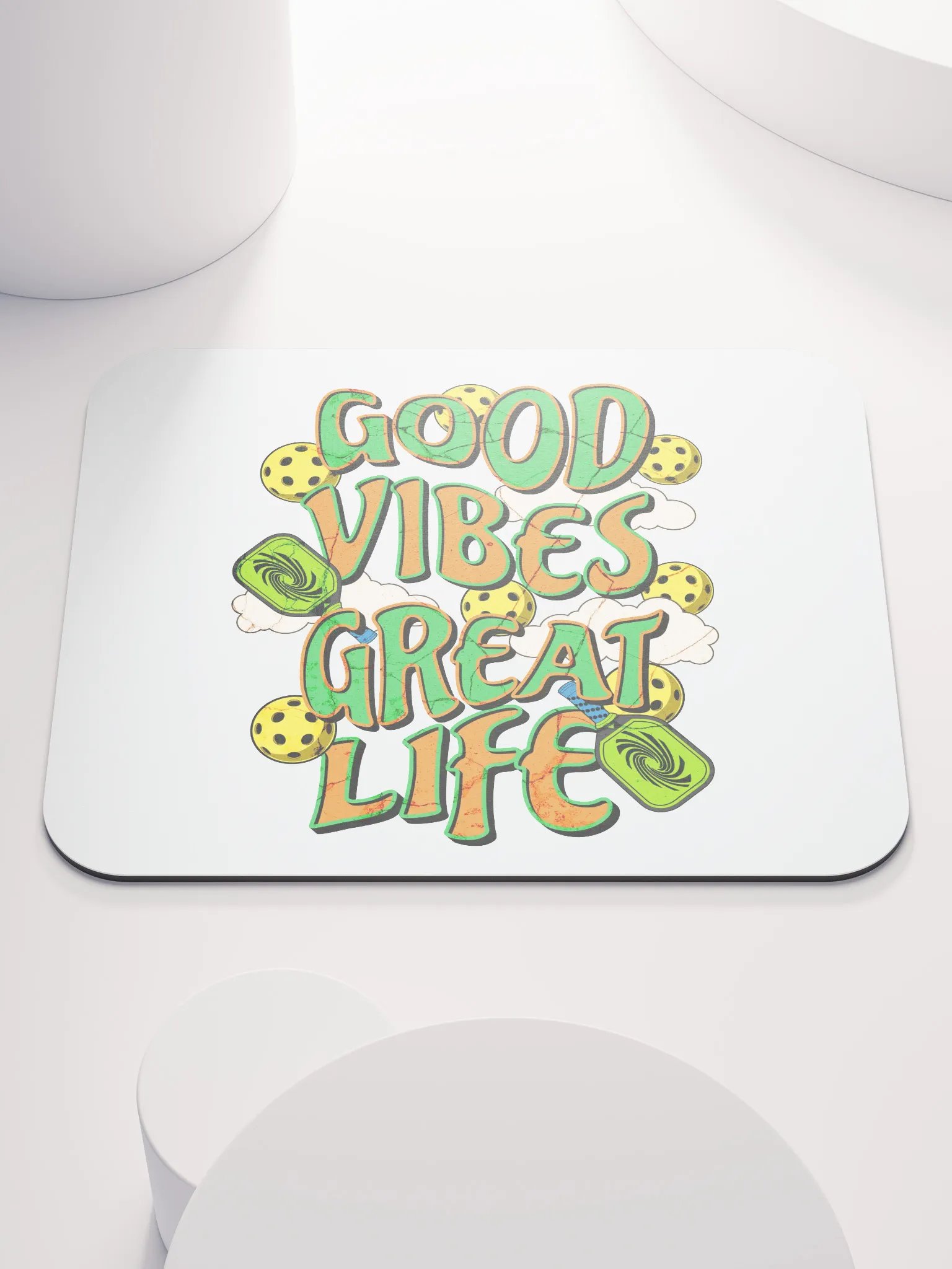 Good Vibes Great Life Pickleball Vibrant Mouse Pad product image (2)