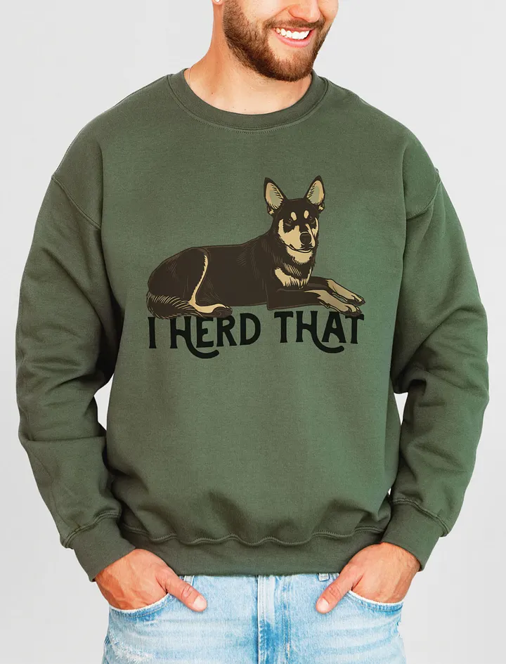 I Herd That Sweatshirt | Funny Australian Kelpie (Brown) Shirt for Herding Dog Owners product image (11)
