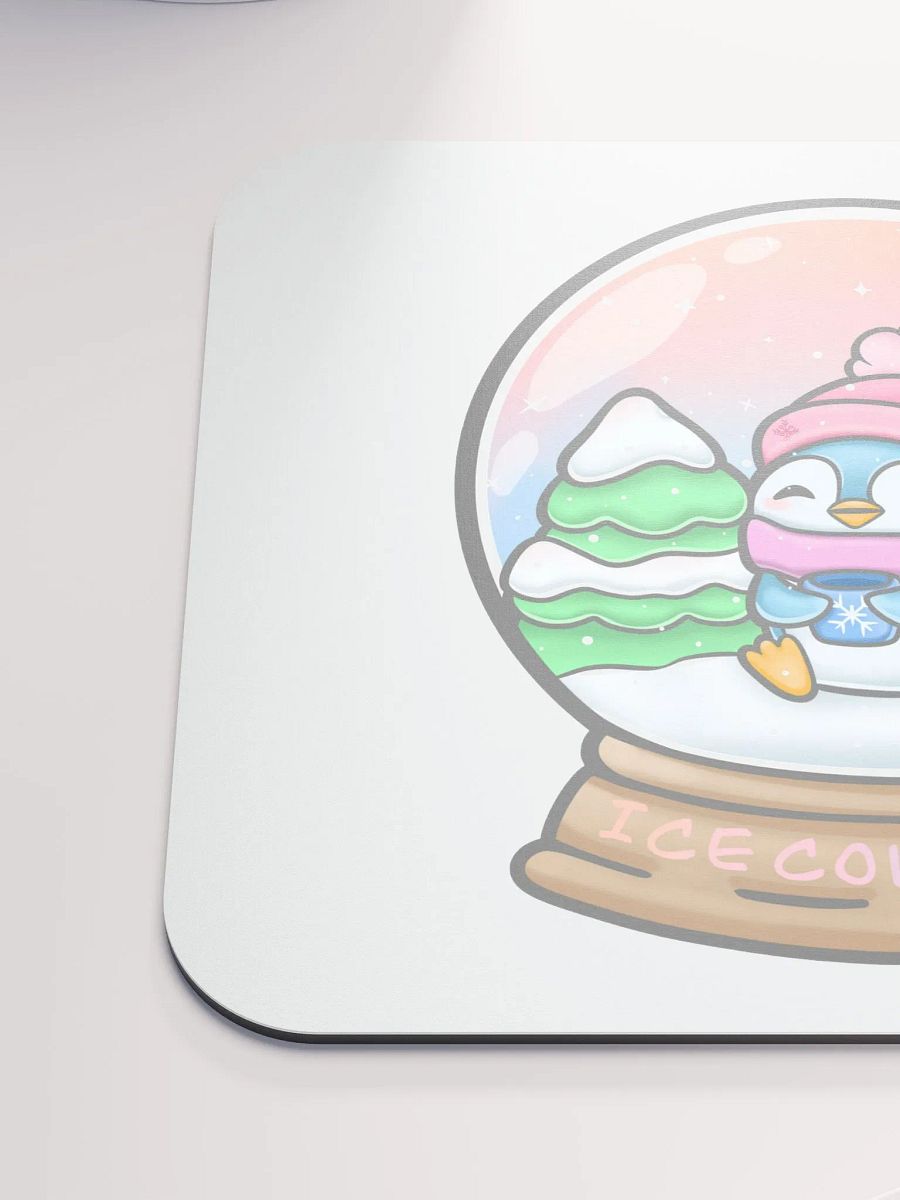 Ice Cold Snow Penguin Globe Mouse Pad product image (1)