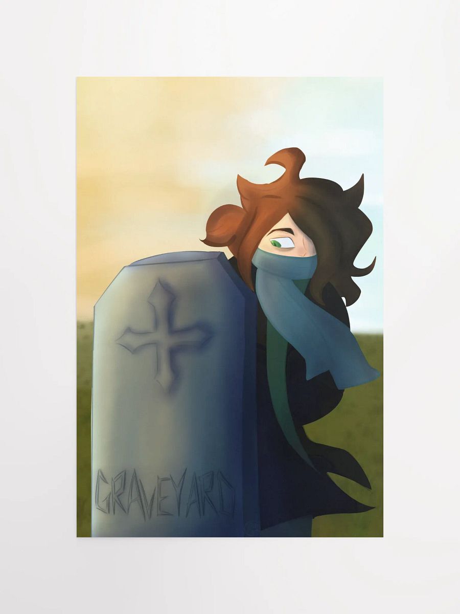 THE FIVE STAGES OF GRIEF BUT YOU'RE STILL ALIVE: Graveyard Oil Painted Poster product image (8)