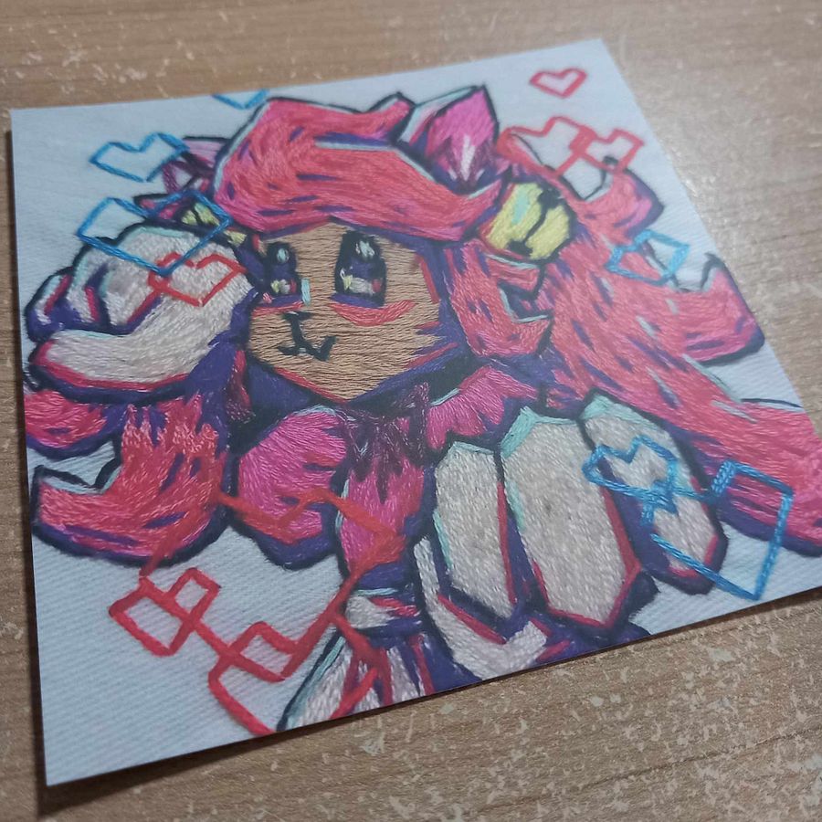 Mad Mew Mew from Undertale Embroidery Print product image (3)