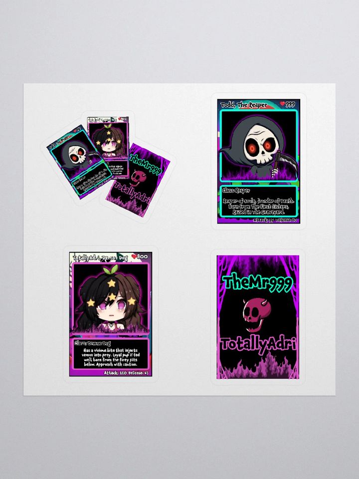 The Reaper & Demon Dog, Hell Cardz Collection Large 4-Pack Stickers product image (1)