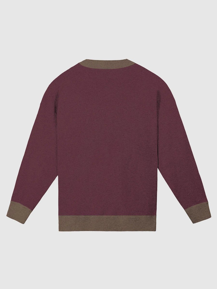Cozy Burgundy Jacquard Knit Sweater product image (9)