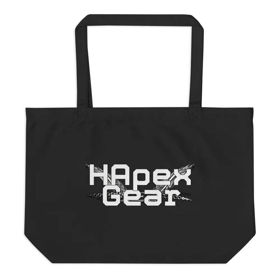 Organic Cotton Tote - Black - White HApex Gear White Logo product image (6)