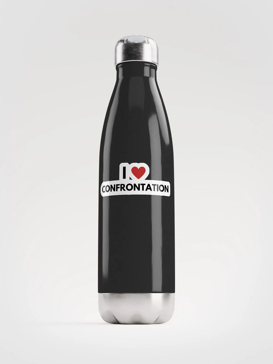 I <3 Confrontation (bubble design) stainless steel water bottle product image (3)