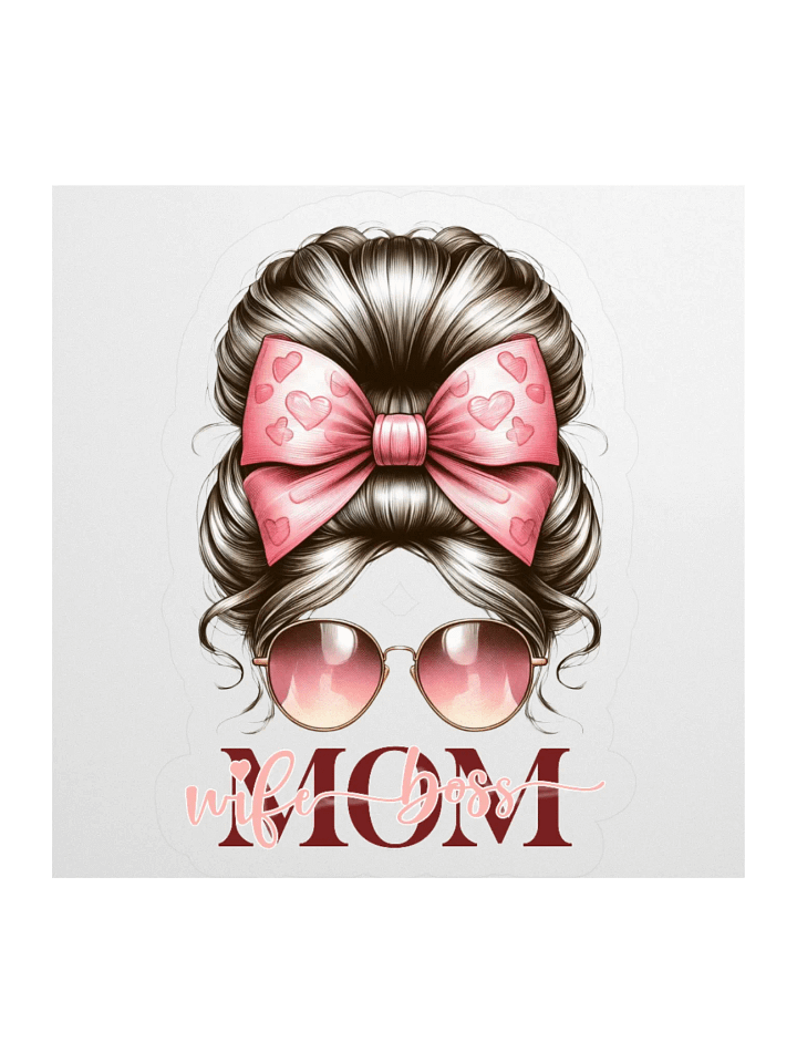 Mom Wife Boss Pink Heart Bow Sticker Set product image (2)