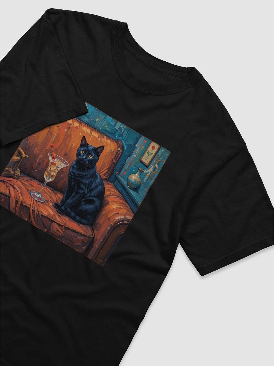 BLACK CAT ON COUCH NEXT TO MARTINI product image (3)