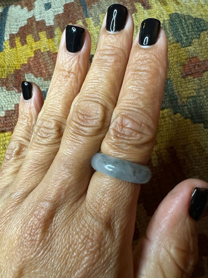Transparent Geen and White Jade Ring product image (2)