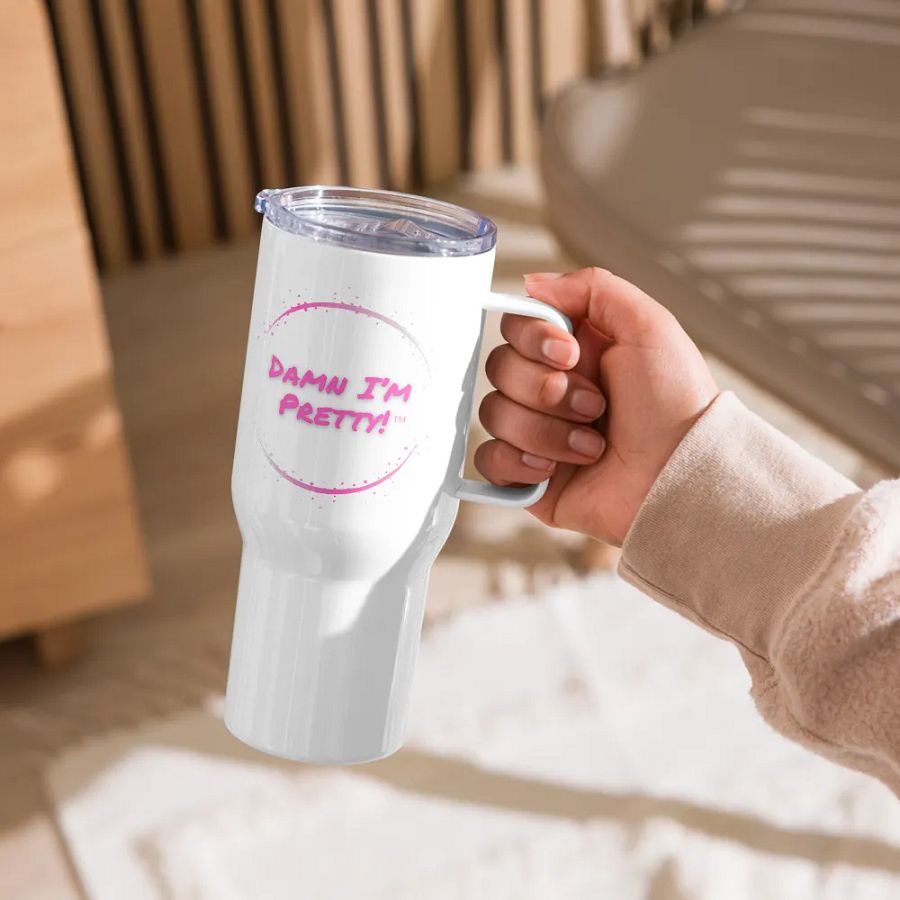 Damn I'm Pretty Travel Mug - Pink product image (6)