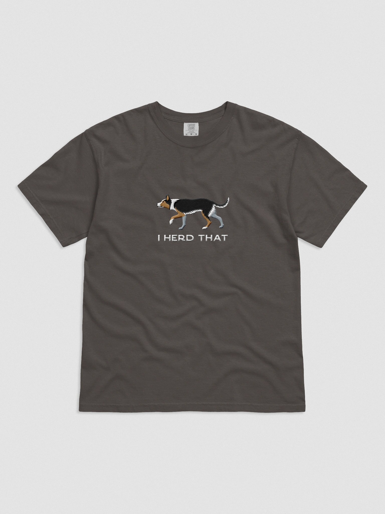 I Herd That T-Shirt(Embroidered) of an Australian Koolie(Black Tricolor) product image (4)