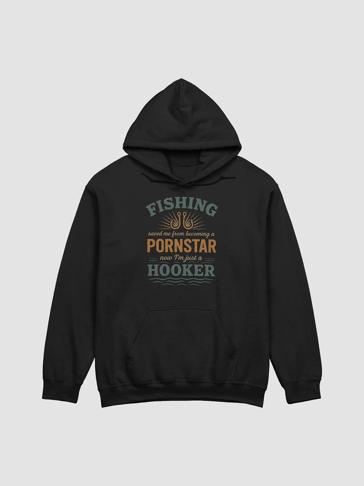 Fishing Saved Me Hoodie – Funny Vintage Hooker Design product image (3)