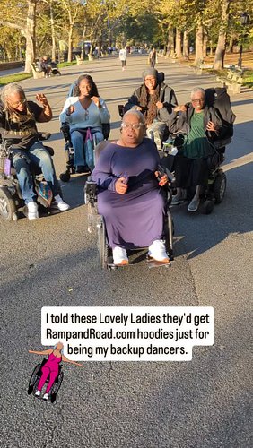 Shake it! Shake it, baby! #lovelyladies #backupdancerchallenge #viralchallenge #stephaniemillschallenge #disabilitypridestyle...