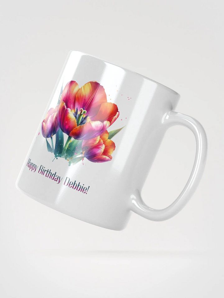 Happy Birthday Debbie White Glossy Mug product image (2)
