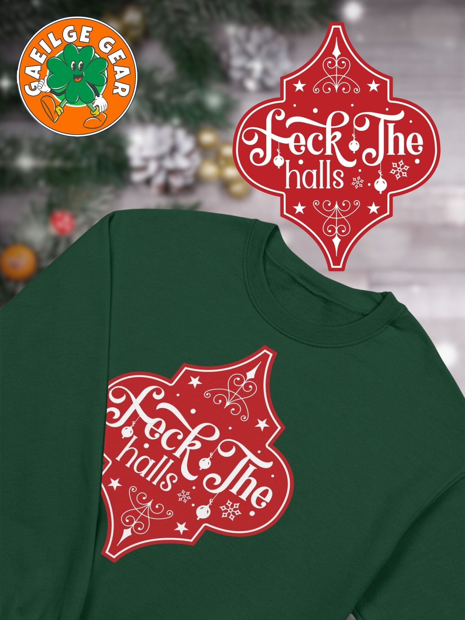 Feck The Halls - Irish Christmas Geansaí | Classic Crewneck product image (1)