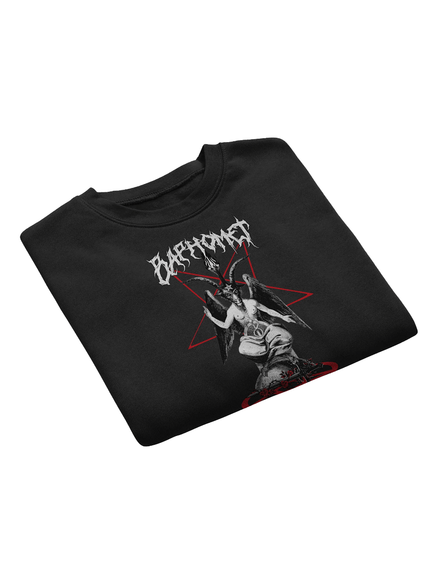Baphomet Infernal Devotion Women's Fleece Crop Sweatshirt product image (7)