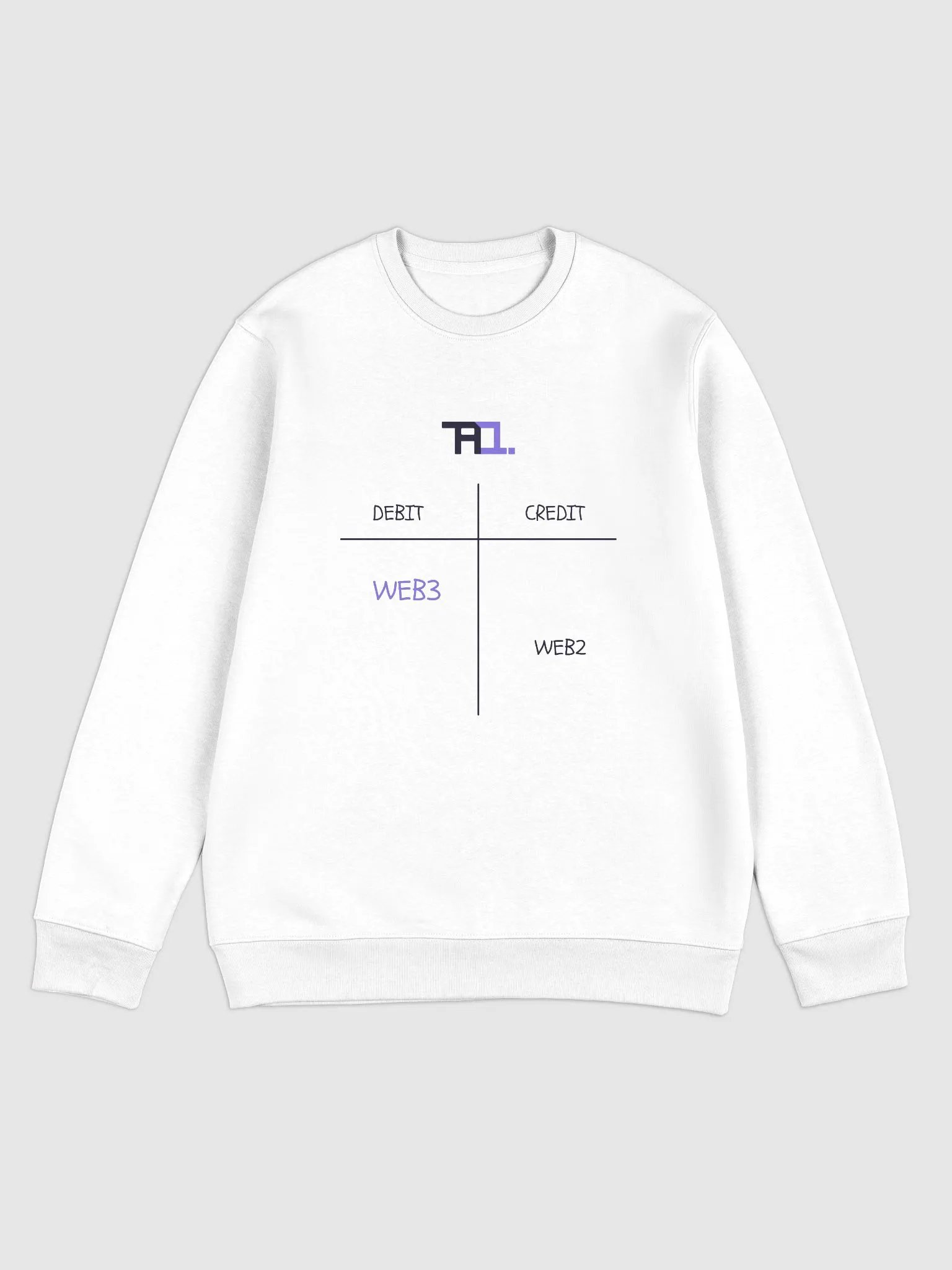 Debit Web3 | Credit Web2 Sweatshirt (Purple Edition) product image (2)