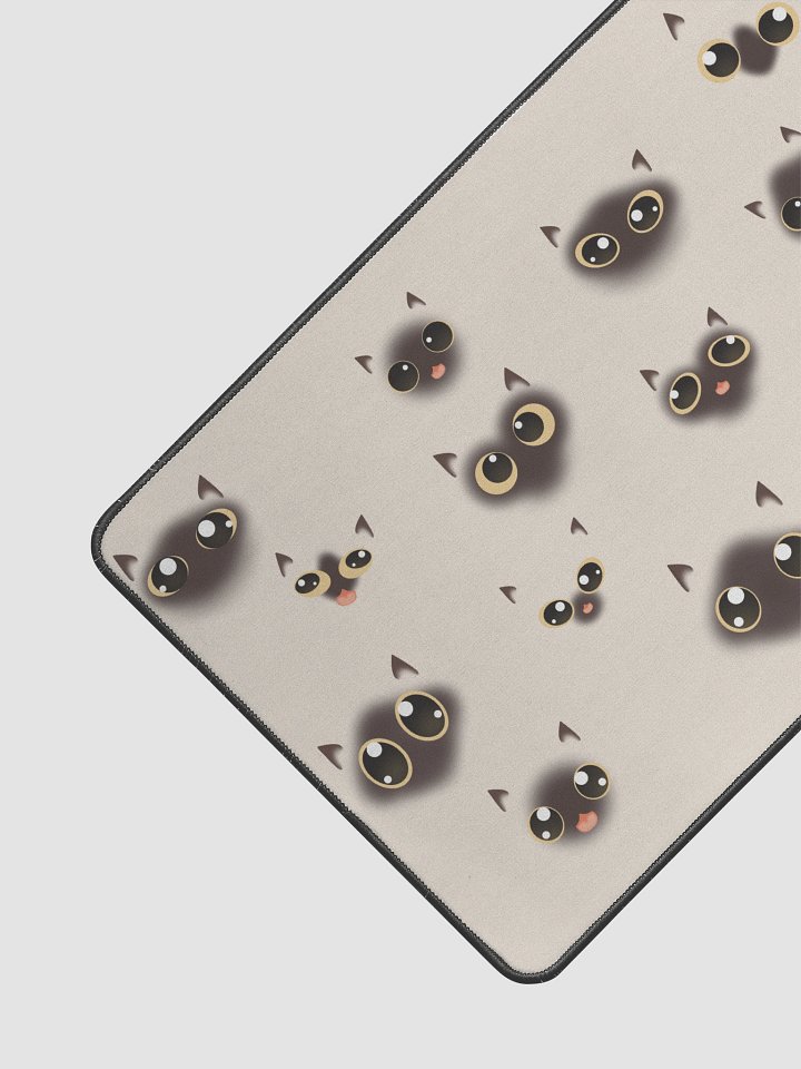 Cute Siamese Cat Faces (Yellow Eyes) Desk Mat 12" x 22" product image (2)