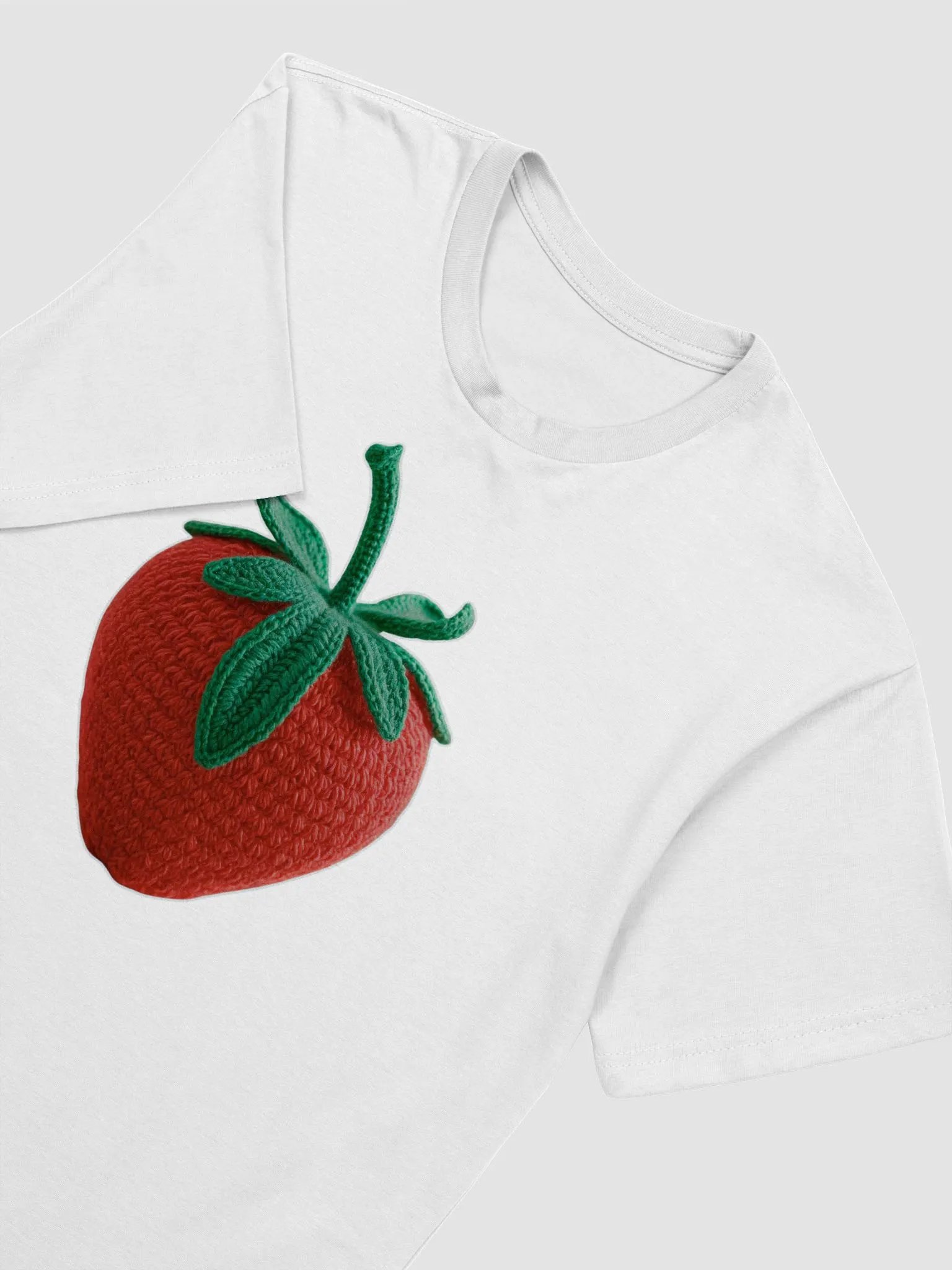 CozyAvocado White Supersoft T-Shirt Strawberry #01 product image (3)