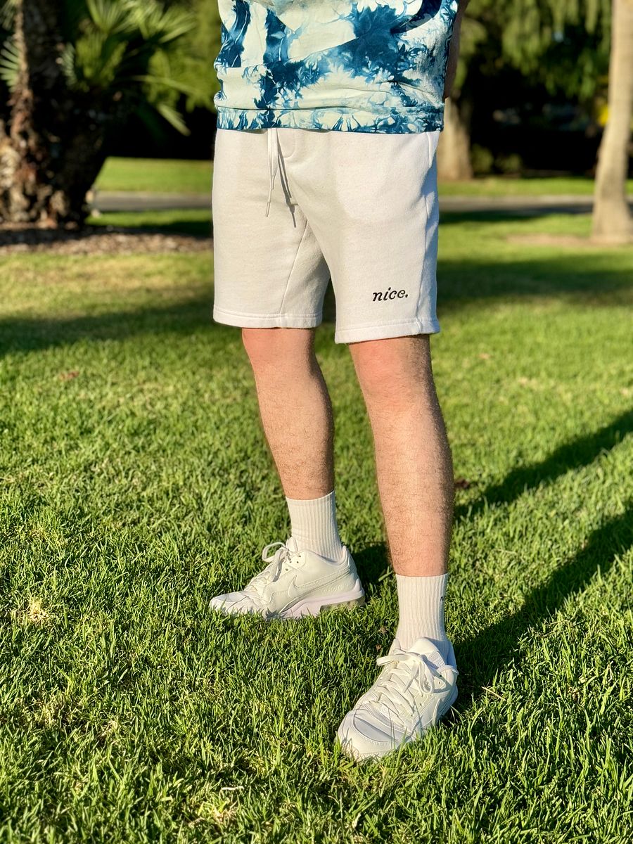 Nice. Embroidered Sweatshorts (White) product image (5)