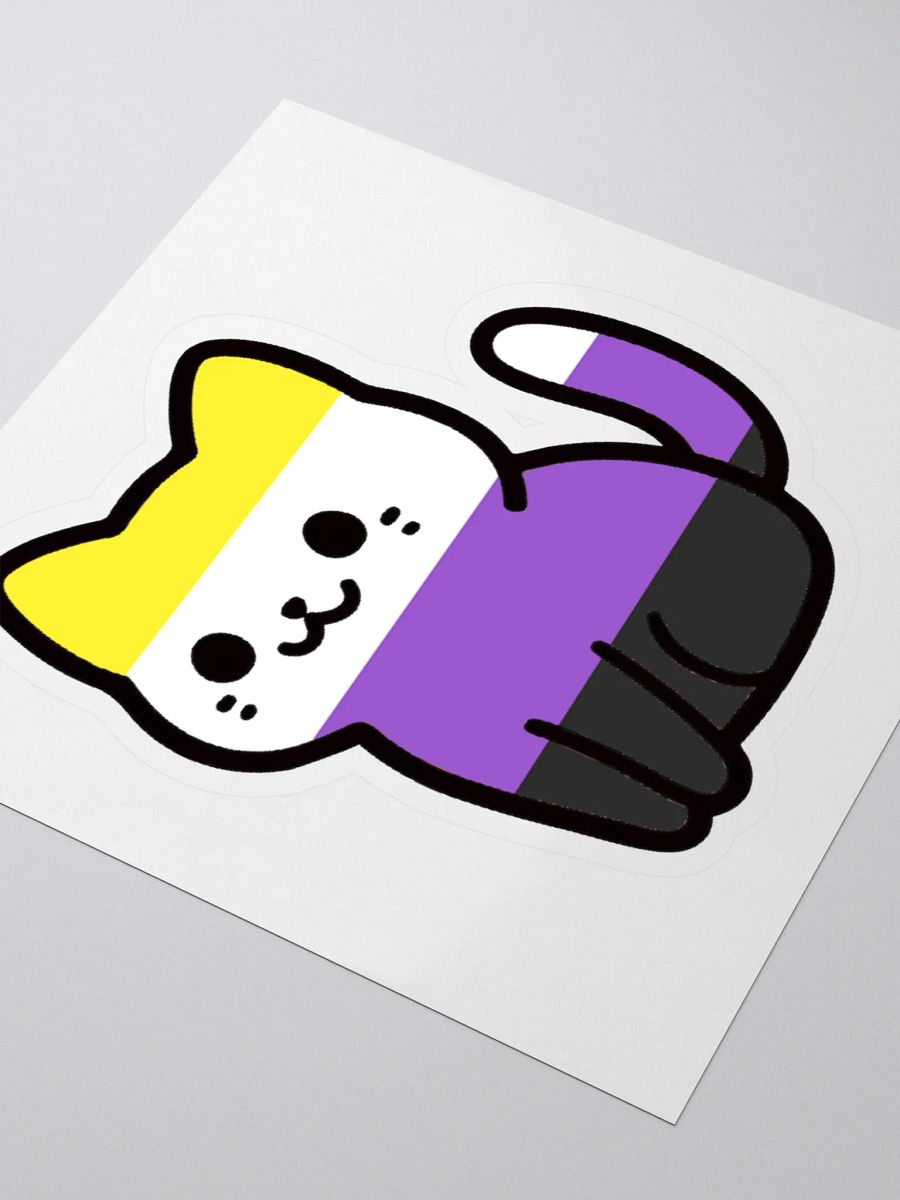 Nonbinary Pride Kitty Sticker product image (3)