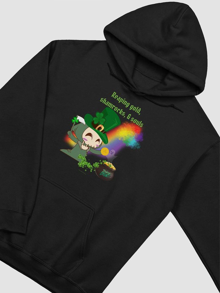 Reaping Gold, Shamrocks, and Souls St. Patrick's Day Black Hoodie product image (2)