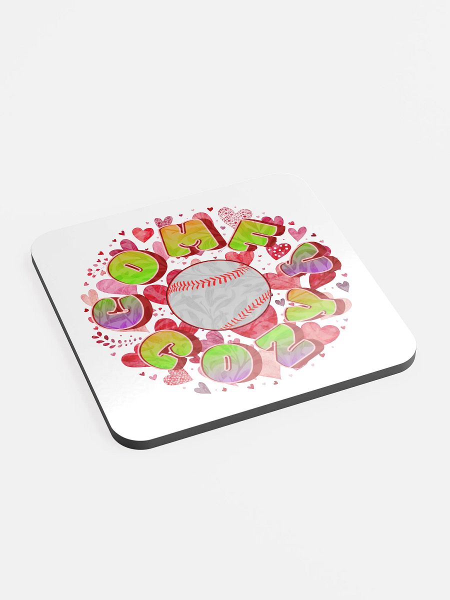 Comfy Cozy Baseball Playball Glossed Cork Coaster product image (3)