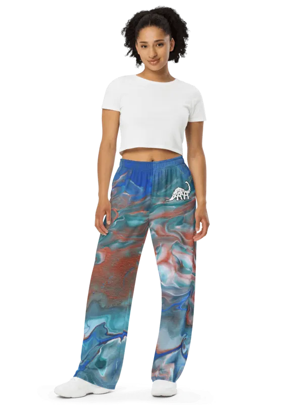 Metallic Orange Fluid Acrylic Pants product image (2)
