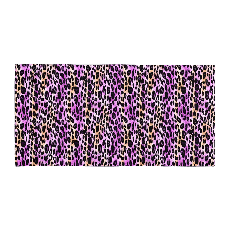 Purple Beige Leopard Towel product image (1)